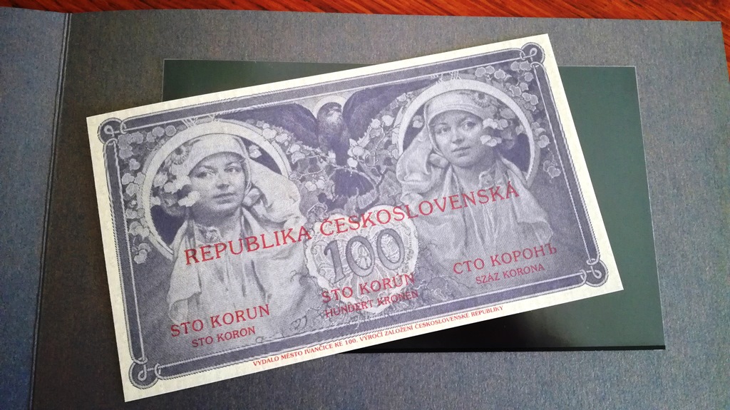 100 Kč pamětní bankovka A.Muchy