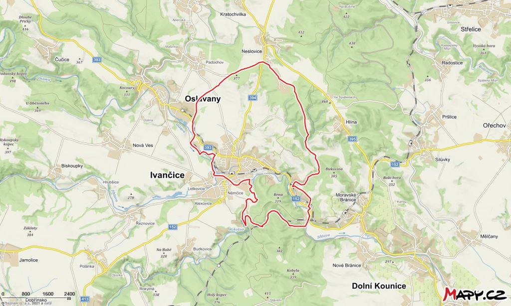 Ivančice mapa