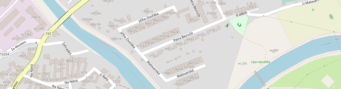 Ivančice Petra Bezruče OpenStreetMap