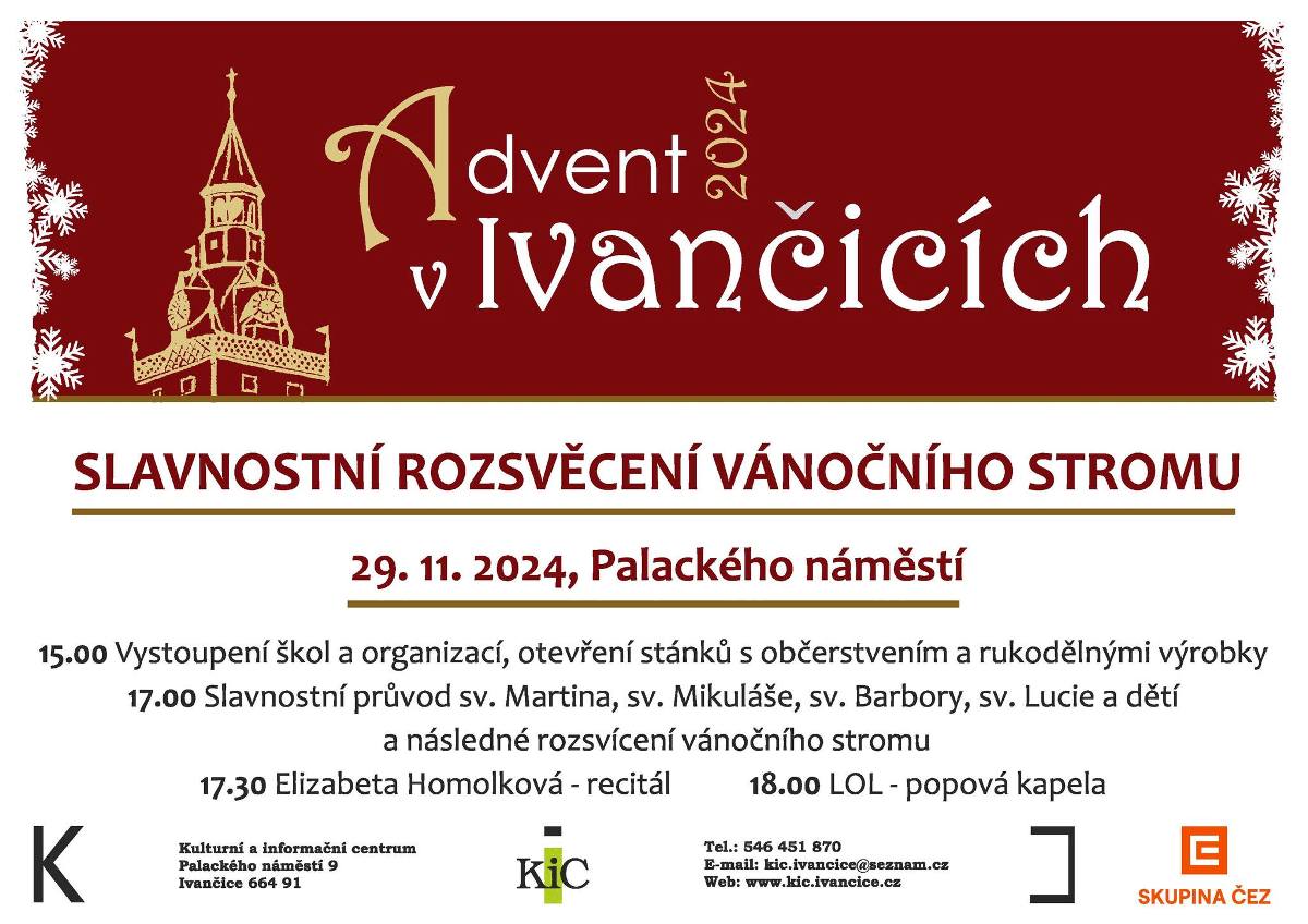 rozsveceni vanocniho stromku Ivancice 29.11.2024