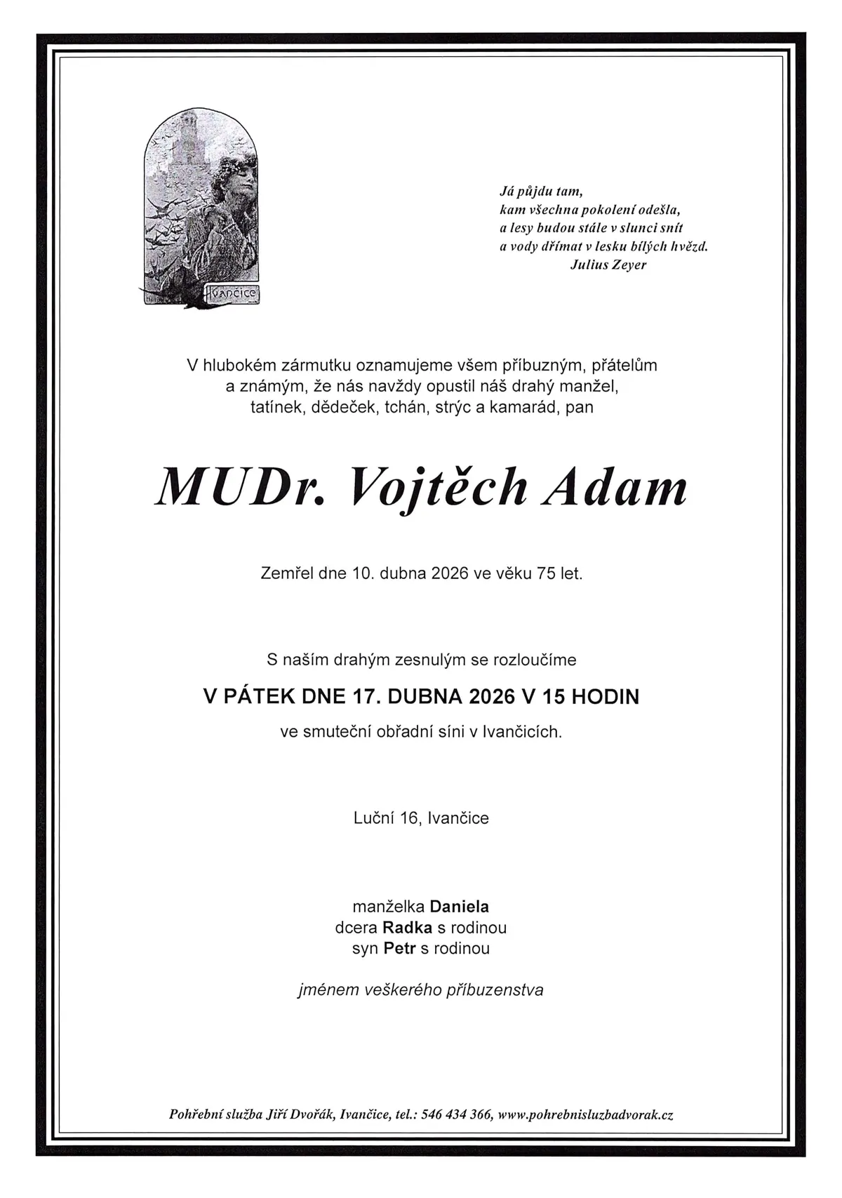 parte MUDr. Vojtěch Adam